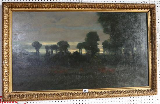 C. Hollings ((19th C.) Closing Day 20 x 35in.